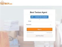 Tablet Screenshot of login.yoybuy.com